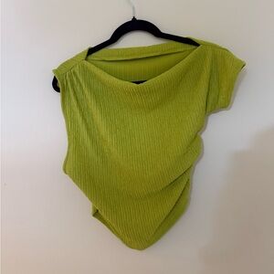 Chic Lime Green Women's Blouse bright size large